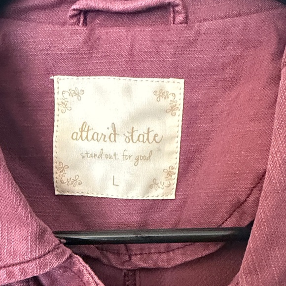 Altar'd State Deep Red Utility Jacket - Picture 2 of 4